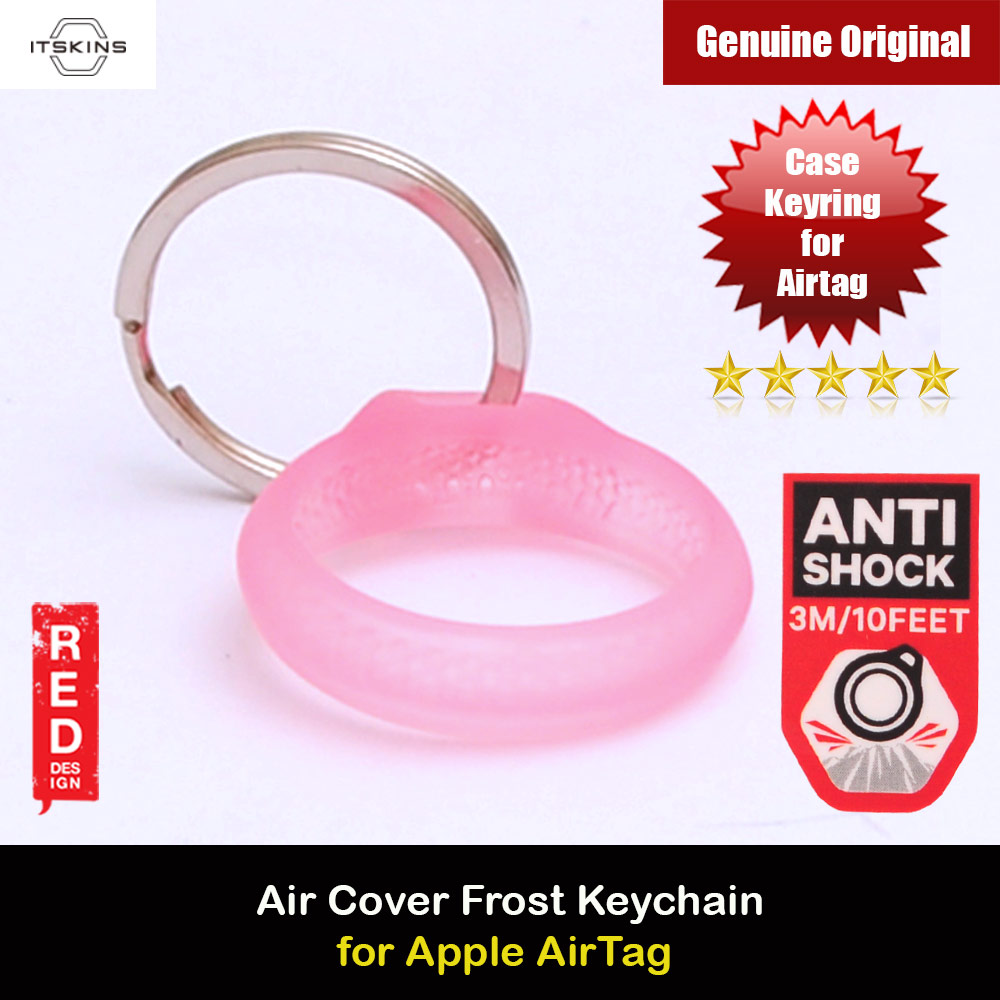Picture of ITSKINS Air Cover Drop Protective Cover Case Keyring Design with Antimicrobail Smart Polymer for Apple AirTag (Frosted Light Pink) Apple Air Tag- Apple Air Tag Cases, Apple Air Tag Covers, iPad Cases and a wide selection of Apple Air Tag Accessories in Malaysia, Sabah, Sarawak and Singapore 