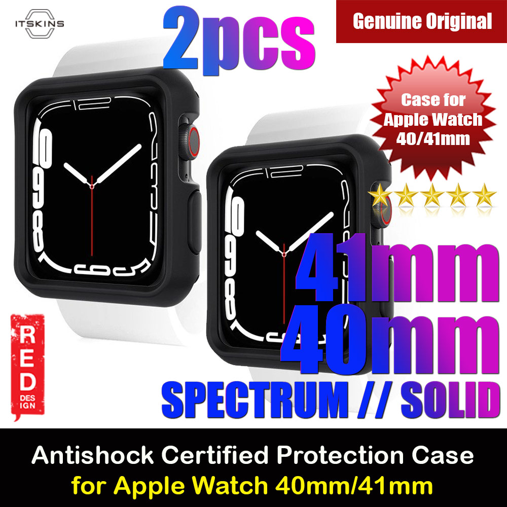 Picture of ITSKINS Spectrum Solid Protection Case for Apple Watch 41mm 40mm (Black 2pcs) Apple Watch 40mm- Apple Watch 40mm Cases, Apple Watch 40mm Covers, iPad Cases and a wide selection of Apple Watch 40mm Accessories in Malaysia, Sabah, Sarawak and Singapore 