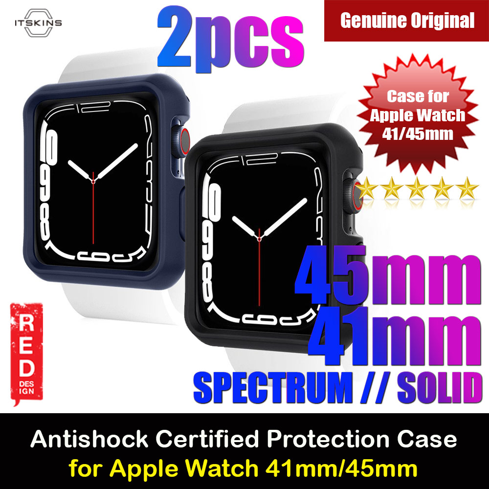 Picture of ITSKINS Spectrum Solid Protection Case for Apple Watch 45mm 44mm (Blue 1pcs Black 1pcs) Apple Watch 44mm- Apple Watch 44mm Cases, Apple Watch 44mm Covers, iPad Cases and a wide selection of Apple Watch 44mm Accessories in Malaysia, Sabah, Sarawak and Singapore 