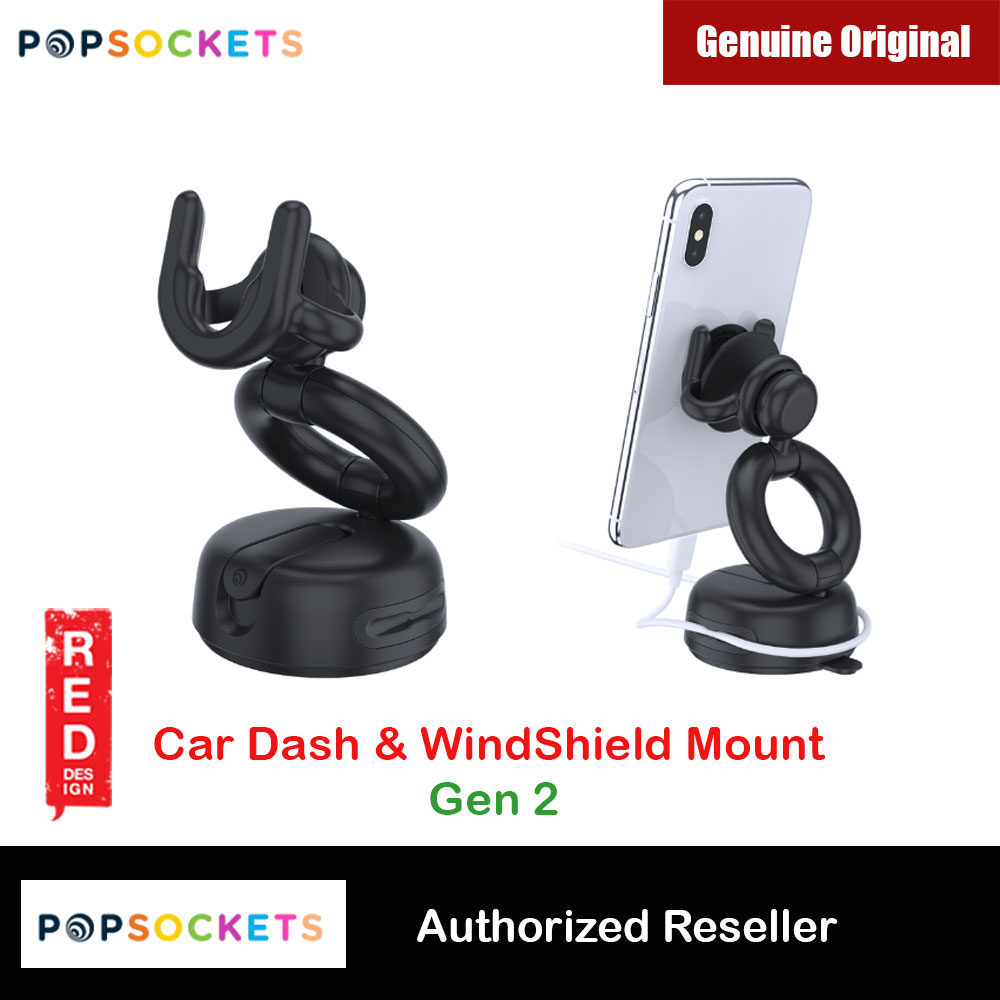 Picture of Popsockets PopMount 2 Dash and Windshield Car Dash Car Mount Car Windscreen Mount for Popsockets Gen 2 (Black) Red Design- Red Design Cases, Red Design Covers, iPad Cases and a wide selection of Red Design Accessories in Malaysia, Sabah, Sarawak and Singapore 