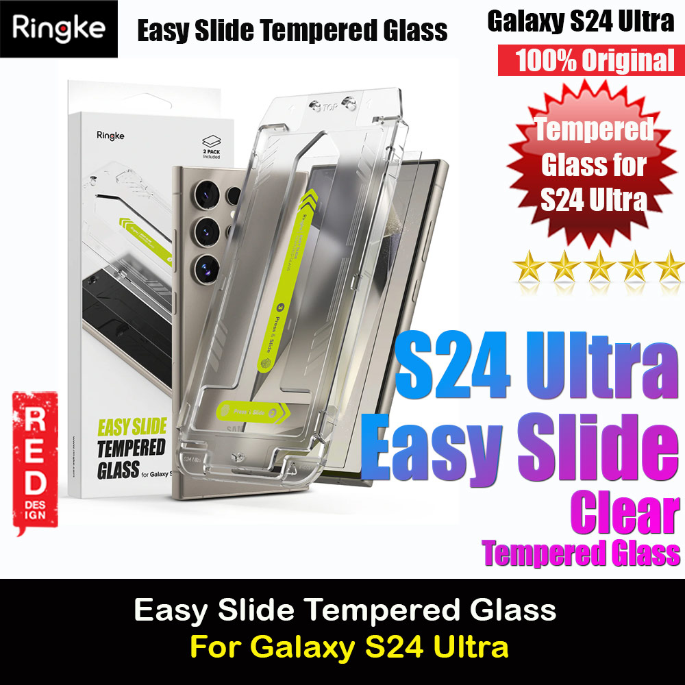 Picture of Ringke Easy Slide Tempered Glass Screen Protector with Easy Installation Jig Kit for Samsung Galaxy S24 Ultra (HD Clear) 2 Pack Samsung Galaxy S24 Ultra- Samsung Galaxy S24 Ultra Cases, Samsung Galaxy S24 Ultra Covers, iPad Cases and a wide selection of Samsung Galaxy S24 Ultra Accessories in Malaysia, Sabah, Sarawak and Singapore 