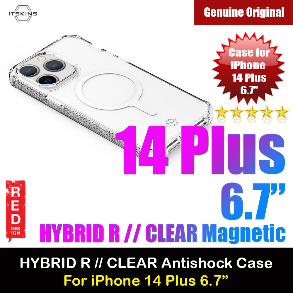 Picture of ITSKINS HYBRID R CLEAR Drop Protection Case with Magsafe Compatible for iPhone 14 Plus 6.7 (Transparent) Apple iPhone 14 Plus 6.7- Apple iPhone 14 Plus 6.7 Cases, Apple iPhone 14 Plus 6.7 Covers, iPad Cases and a wide selection of Apple iPhone 14 Plus 6.7 Accessories in Malaysia, Sabah, Sarawak and Singapore 