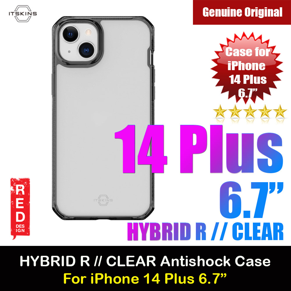 Picture of ITSKINS HYBRID R CLEAR Drop Protection Case for iPhone 14 Plus 6.7 (Black and Transparent) Apple iPhone 14 Plus 6.7- Apple iPhone 14 Plus 6.7 Cases, Apple iPhone 14 Plus 6.7 Covers, iPad Cases and a wide selection of Apple iPhone 14 Plus 6.7 Accessories in Malaysia, Sabah, Sarawak and Singapore 