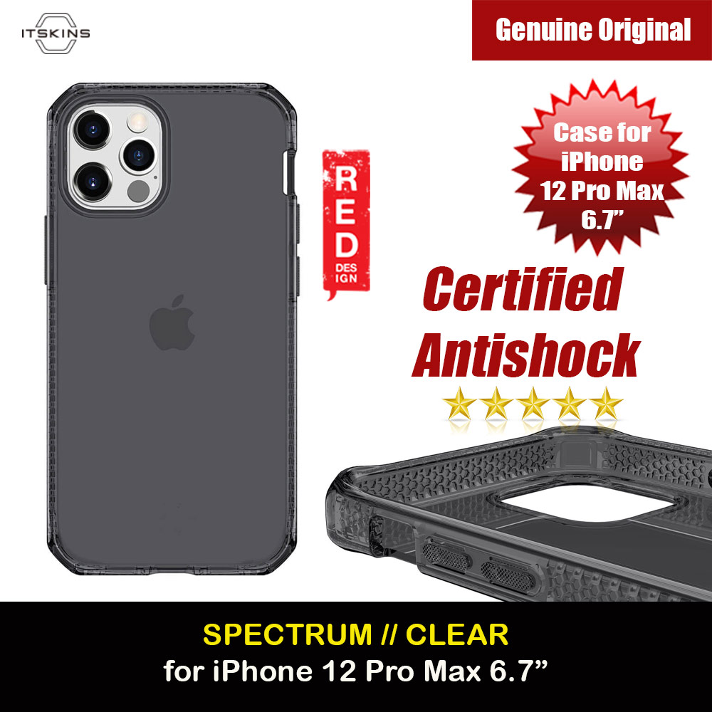 Picture of ITSKINS SPECTRUM CLEAR ANTIMICROBIAL Certified Antishock Protection Case for Apple iPhone 12 Pro Max 6.7 (Smoke) Apple iPhone 12 Pro Max 6.7- Apple iPhone 12 Pro Max 6.7 Cases, Apple iPhone 12 Pro Max 6.7 Covers, iPad Cases and a wide selection of Apple iPhone 12 Pro Max 6.7 Accessories in Malaysia, Sabah, Sarawak and Singapore 