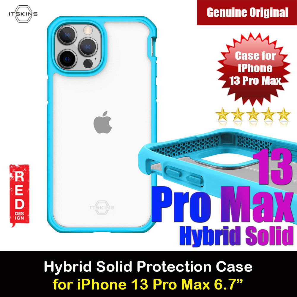 Picture of ITSKINS HYBRID SOLID Drop Protection Case for iPhone 13 Pro Max 6.7 (Blue Transparent) Apple iPhone 13 Pro Max 6.7- Apple iPhone 13 Pro Max 6.7 Cases, Apple iPhone 13 Pro Max 6.7 Covers, iPad Cases and a wide selection of Apple iPhone 13 Pro Max 6.7 Accessories in Malaysia, Sabah, Sarawak and Singapore 