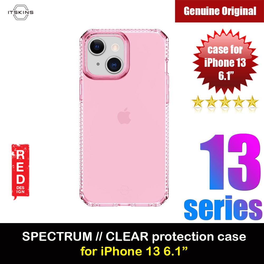 Picture of ITSKINS SPECTRUM CLEAR ANTIMICROBIAL Certified Antishock Protection Case for iPhone 13 6.1 (Light Pink) Apple iPhone 13 6.1- Apple iPhone 13 6.1 Cases, Apple iPhone 13 6.1 Covers, iPad Cases and a wide selection of Apple iPhone 13 6.1 Accessories in Malaysia, Sabah, Sarawak and Singapore 