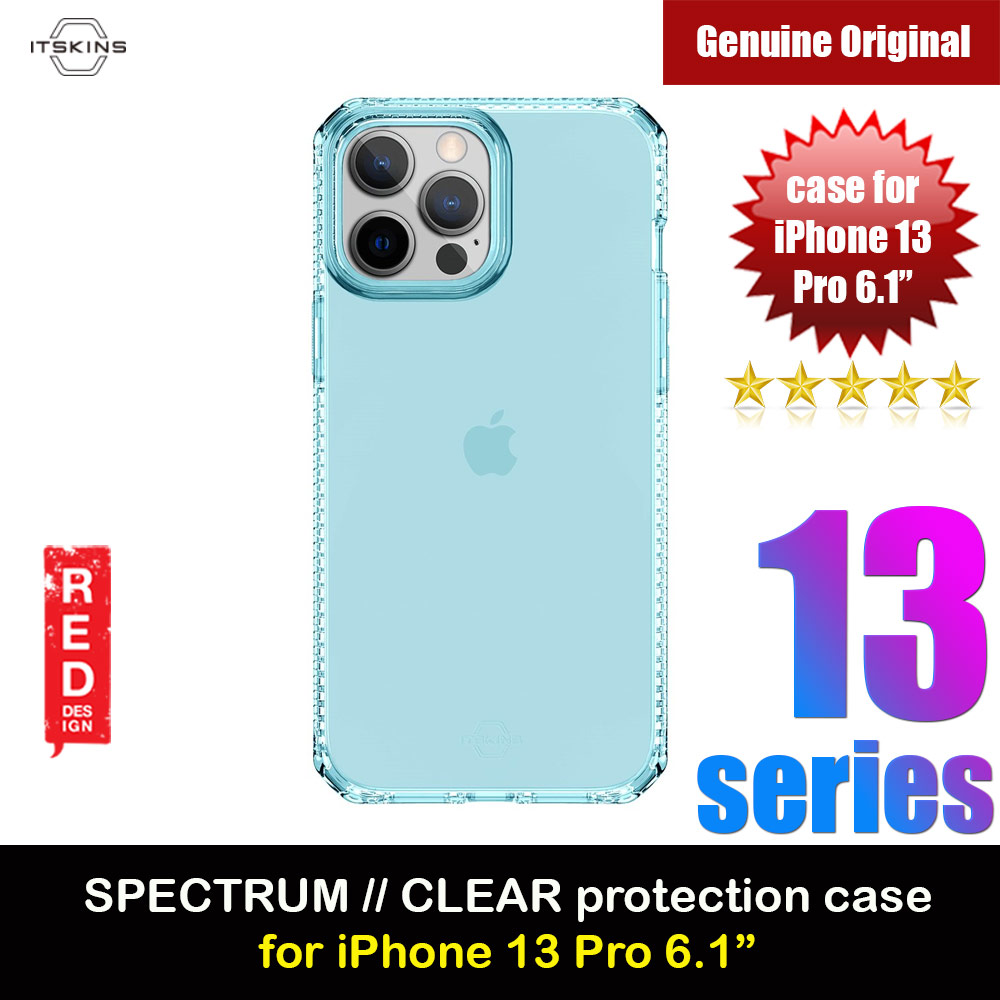 Picture of ITSKINS SPECTRUM CLEAR ANTIMICROBIAL Certified Antishock Protection Case for iPhone 13 Pro 6.1 (Light Blue) Apple iPhone 13 Pro 6.1- Apple iPhone 13 Pro 6.1 Cases, Apple iPhone 13 Pro 6.1 Covers, iPad Cases and a wide selection of Apple iPhone 13 Pro 6.1 Accessories in Malaysia, Sabah, Sarawak and Singapore 