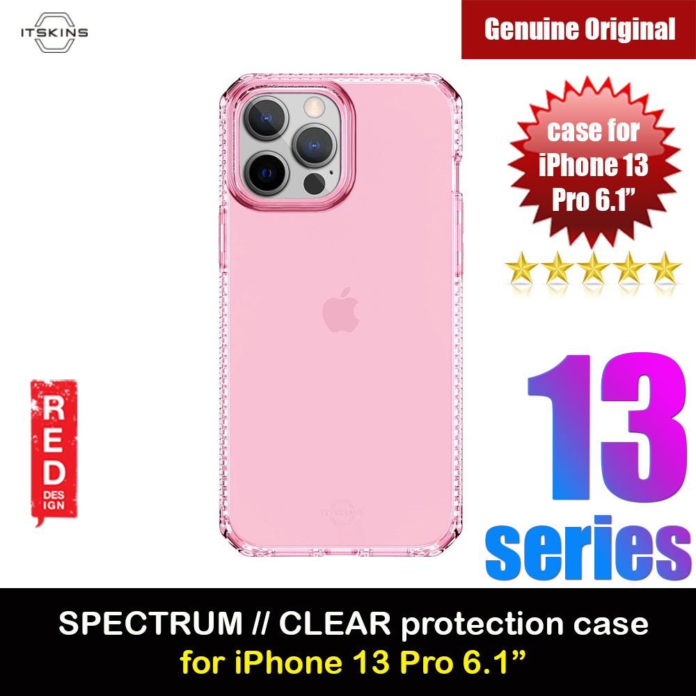 Picture of ITSKINS SPECTRUM CLEAR ANTIMICROBIAL Certified Antishock Protection Case for iPhone 13 Pro 6.1 (Light Pink) Apple iPhone 13 Pro 6.1- Apple iPhone 13 Pro 6.1 Cases, Apple iPhone 13 Pro 6.1 Covers, iPad Cases and a wide selection of Apple iPhone 13 Pro 6.1 Accessories in Malaysia, Sabah, Sarawak and Singapore 