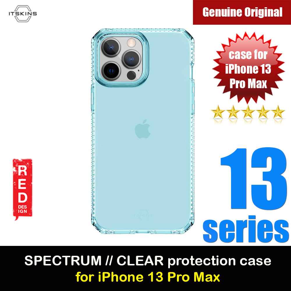 Picture of ITSKINS SPECTRUM CLEAR ANTIMICROBIAL Certified Antishock Protection Case for iPhone 13 Pro Max (Light Blue) Apple iPhone 13 Pro Max 6.7- Apple iPhone 13 Pro Max 6.7 Cases, Apple iPhone 13 Pro Max 6.7 Covers, iPad Cases and a wide selection of Apple iPhone 13 Pro Max 6.7 Accessories in Malaysia, Sabah, Sarawak and Singapore 