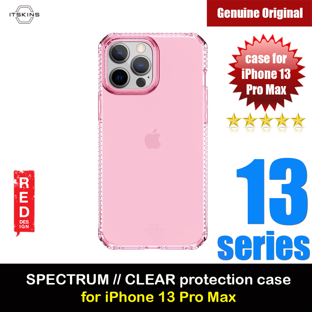 Picture of ITSKINS SPECTRUM CLEAR ANTIMICROBIAL Certified Antishock Protection Case for iPhone 13 Pro Max (Light Pink) Apple iPhone 13 Pro Max 6.7- Apple iPhone 13 Pro Max 6.7 Cases, Apple iPhone 13 Pro Max 6.7 Covers, iPad Cases and a wide selection of Apple iPhone 13 Pro Max 6.7 Accessories in Malaysia, Sabah, Sarawak and Singapore 