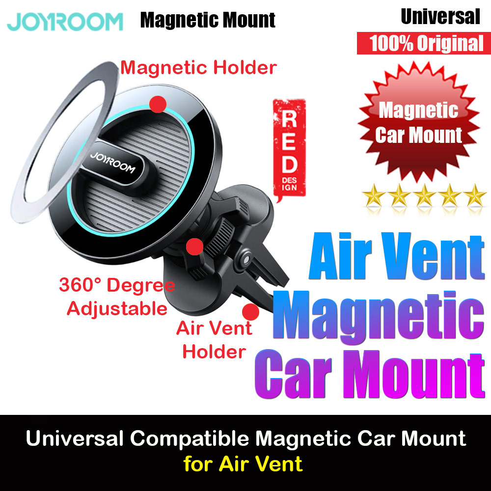 Picture of Joyroom Magnetic 360 Degree Adjustable Car Phone Mount Holder for Air Vent Air Con outlet (Black) Red Design- Red Design Cases, Red Design Covers, iPad Cases and a wide selection of Red Design Accessories in Malaysia, Sabah, Sarawak and Singapore 