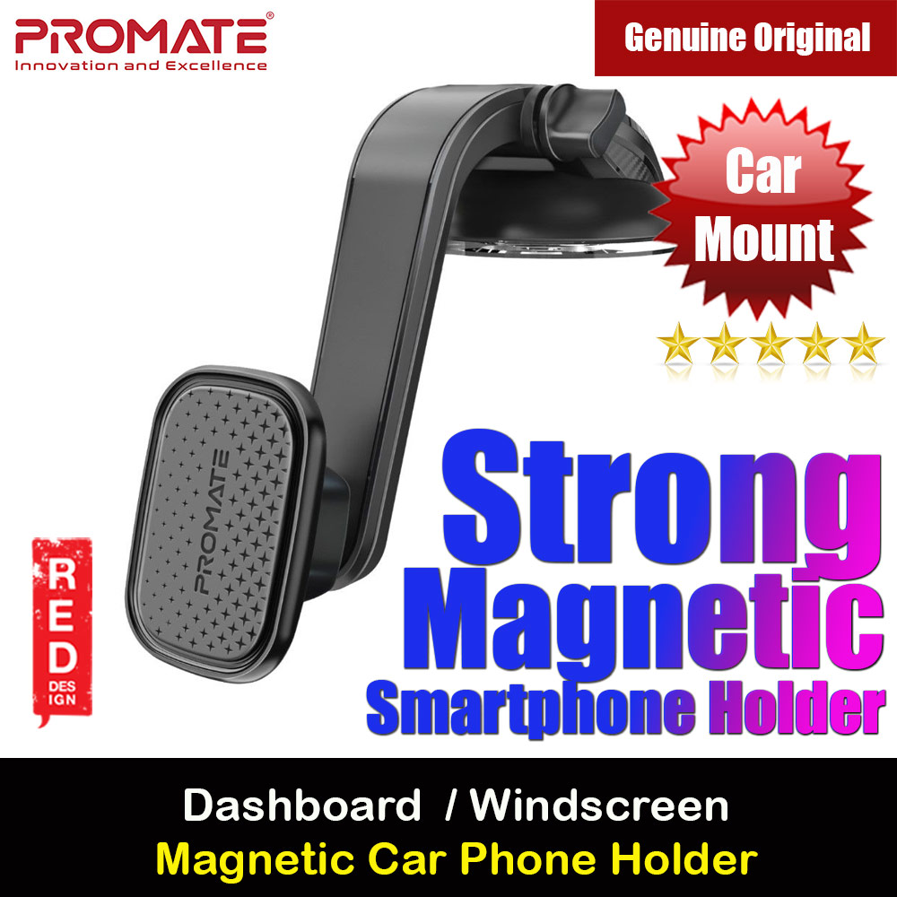 Picture of Promate Magnetic Windscreen Dashboard 360 Degree Rotation Car Phone Holder Mount MagMount XL Red Design- Red Design Cases, Red Design Covers, iPad Cases and a wide selection of Red Design Accessories in Malaysia, Sabah, Sarawak and Singapore 