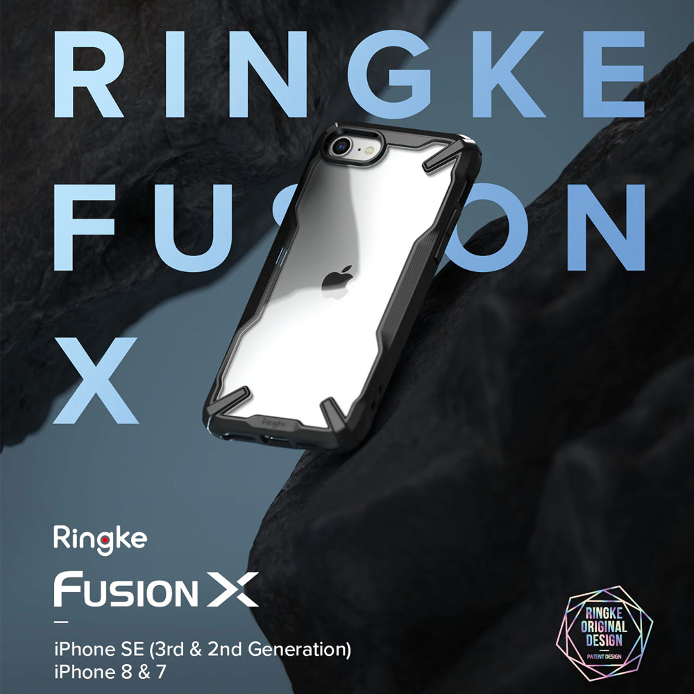 Picture of Apple iPhone 7 4.7 Case | Ringke Fusion X Drop Protection Case for iPhone SE 2020 2022 iPhone 7 iPhone 8 Case (Camo Black)