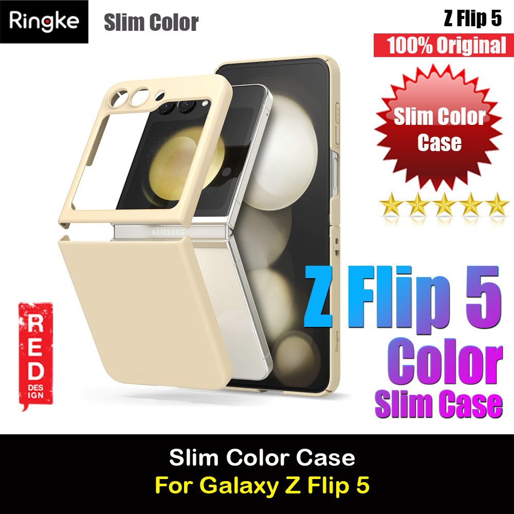 Picture of Ringke Slim Color Soft Feel Protection Case with Strap Hole for Samsung Galaxy Z Flip 5 (Vanilla) Samsung Galaxy Z Flip 5- Samsung Galaxy Z Flip 5 Cases, Samsung Galaxy Z Flip 5 Covers, iPad Cases and a wide selection of Samsung Galaxy Z Flip 5 Accessories in Malaysia, Sabah, Sarawak and Singapore 