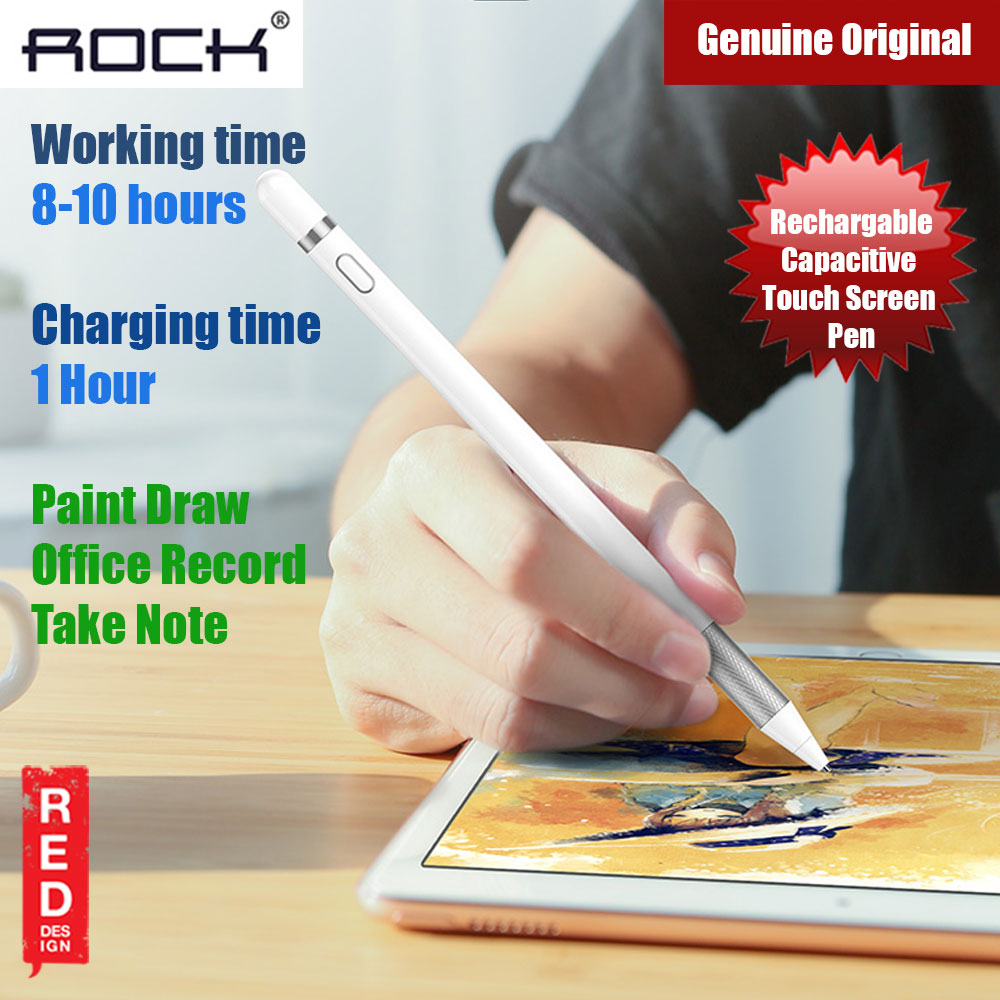 Picture of Rock Active Capacitive Pen Sensitive and Precise Stylus for iPad, iPhone Samsung Android and Most Touchscreens (White) Apple iPad 2- Apple iPad 2 Cases, Apple iPad 2 Covers, iPad Cases and a wide selection of Apple iPad 2 Accessories in Malaysia, Sabah, Sarawak and Singapore 