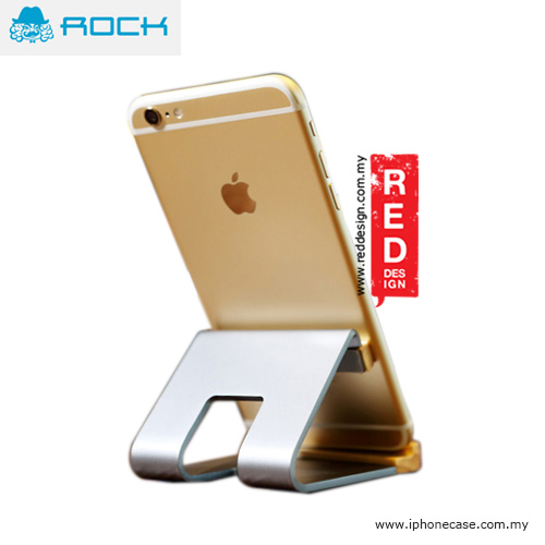 Picture of Rock Aluminum Metal and Wood Stand for Smartphone - Grey Red Design- Red Design Cases, Red Design Covers, iPad Cases and a wide selection of Red Design Accessories in Malaysia, Sabah, Sarawak and Singapore 