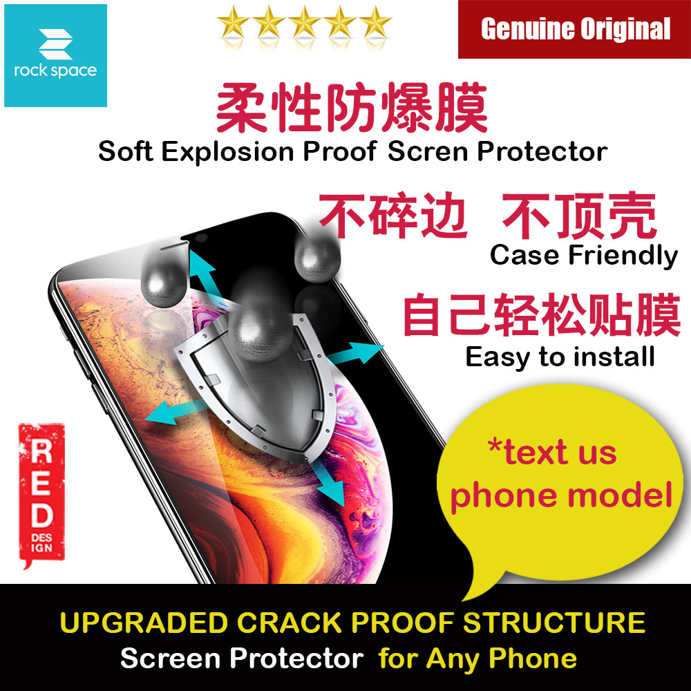 Picture of Rock Space Custom Made Crack Proof Explosion Proof Flexible TPU Soft Screen Protector for Any Phone Model (Clear with Anti Bacteria) Apple iPhone 11 6.1- Apple iPhone 11 6.1 Cases, Apple iPhone 11 6.1 Covers, iPad Cases and a wide selection of Apple iPhone 11 6.1 Accessories in Malaysia, Sabah, Sarawak and Singapore 