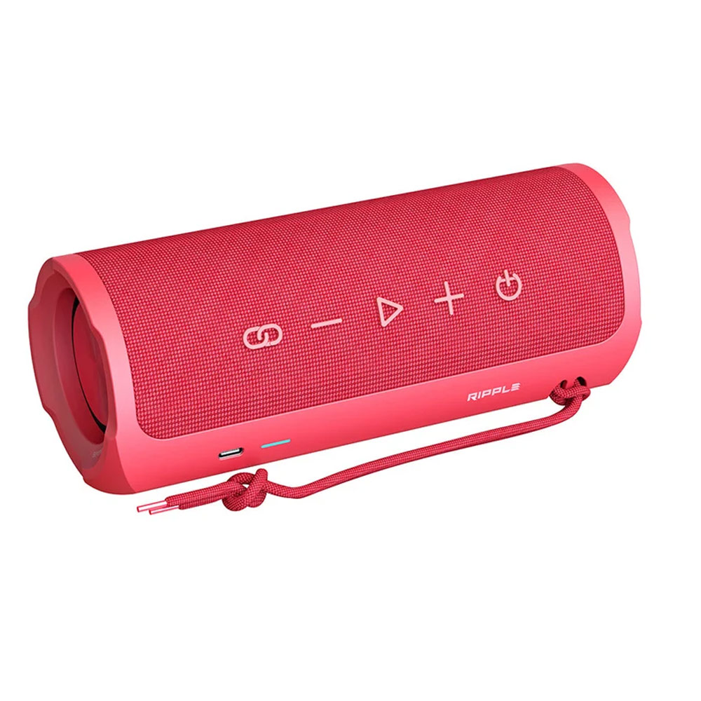 Picture of HiFuture Ripple Wireless Portable Bluetooth Outdoor Speaker with IPX7 Waterproof 30W Deep Bass 12 Hours Playtime - Red