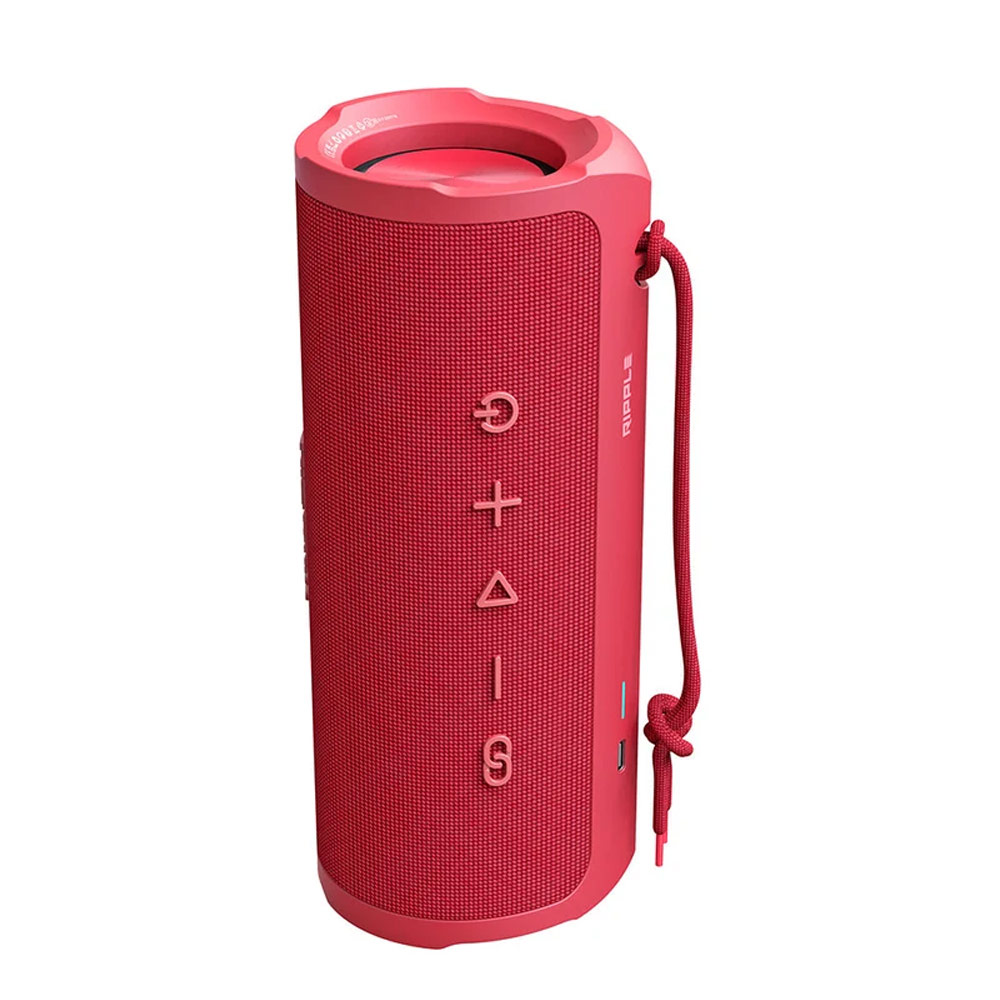 Picture of HiFuture Ripple Wireless Portable Bluetooth Outdoor Speaker with IPX7 Waterproof 30W Deep Bass 12 Hours Playtime - Red