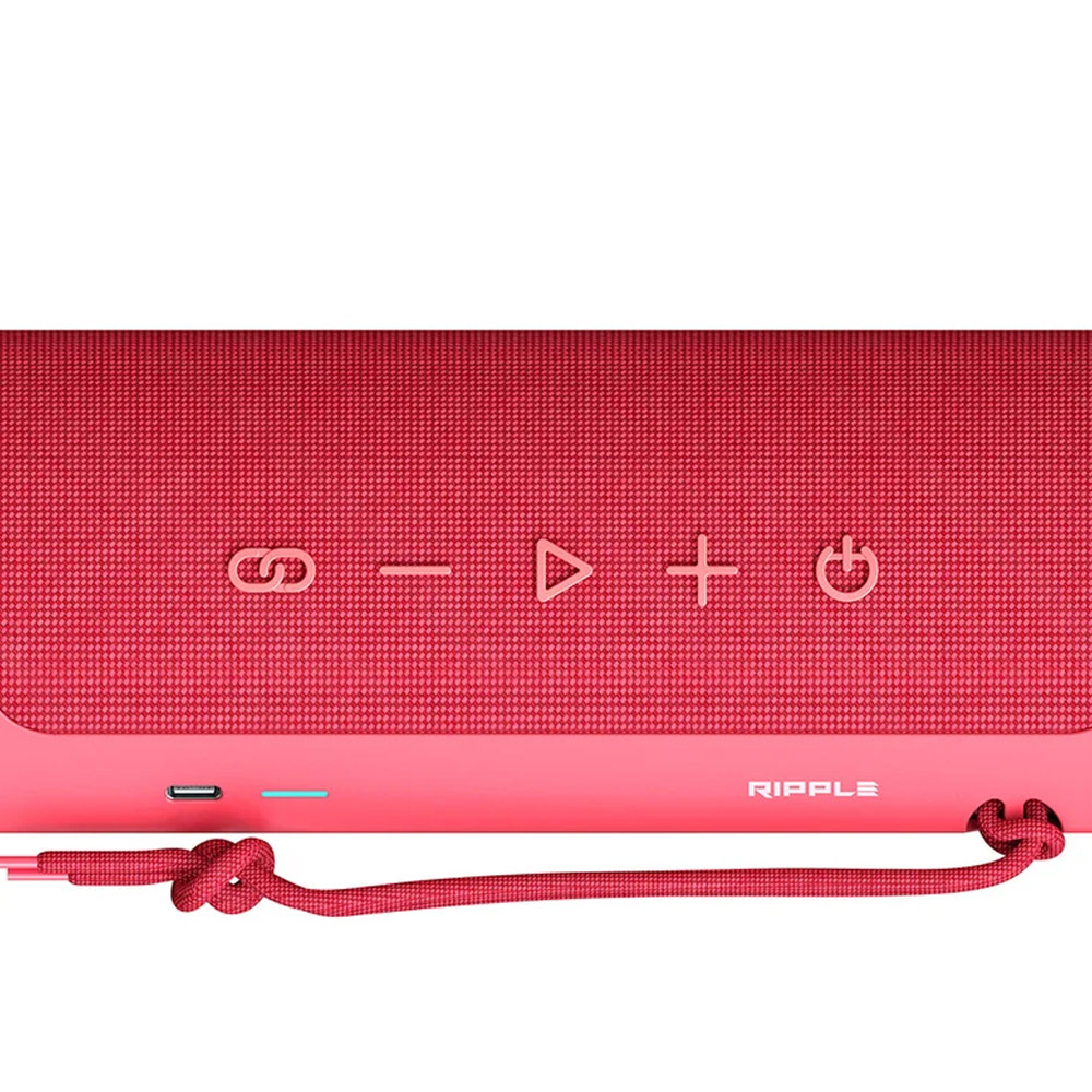 Picture of HiFuture Ripple Wireless Portable Bluetooth Outdoor Speaker with IPX7 Waterproof 30W Deep Bass 12 Hours Playtime - Red