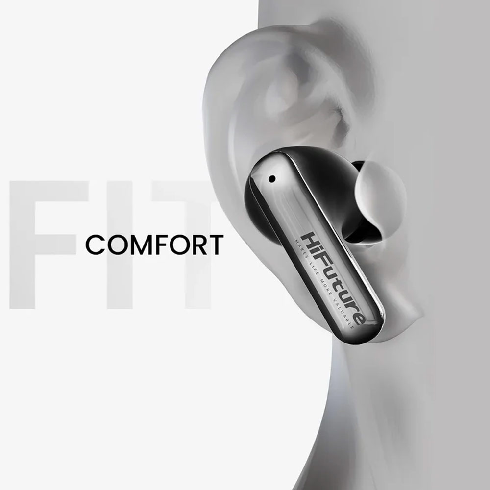 Picture of HiFuture SonicAir Bluetooth 5.3 Comfort Fit TWS Earbuds Waterproof with ENC Noise Cancellation Soft Bass Long Hours(White)