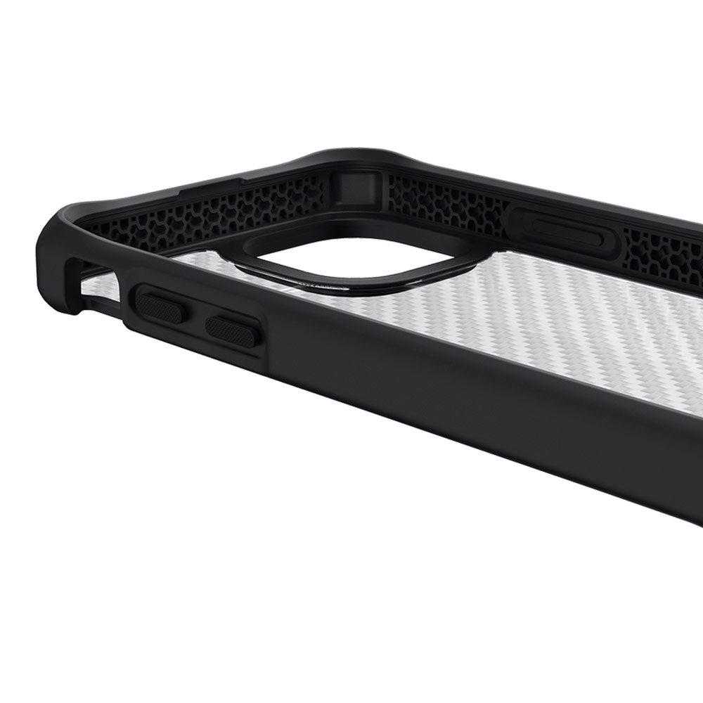 Picture of Apple iPhone 12 Pro Max 6.7 Case | ITSKINS HYBRID TEK ANTIMICROBIAL Certified Antishock Protection Case for iPhone 13 Pro Max 6.7 (Black and Transparent)