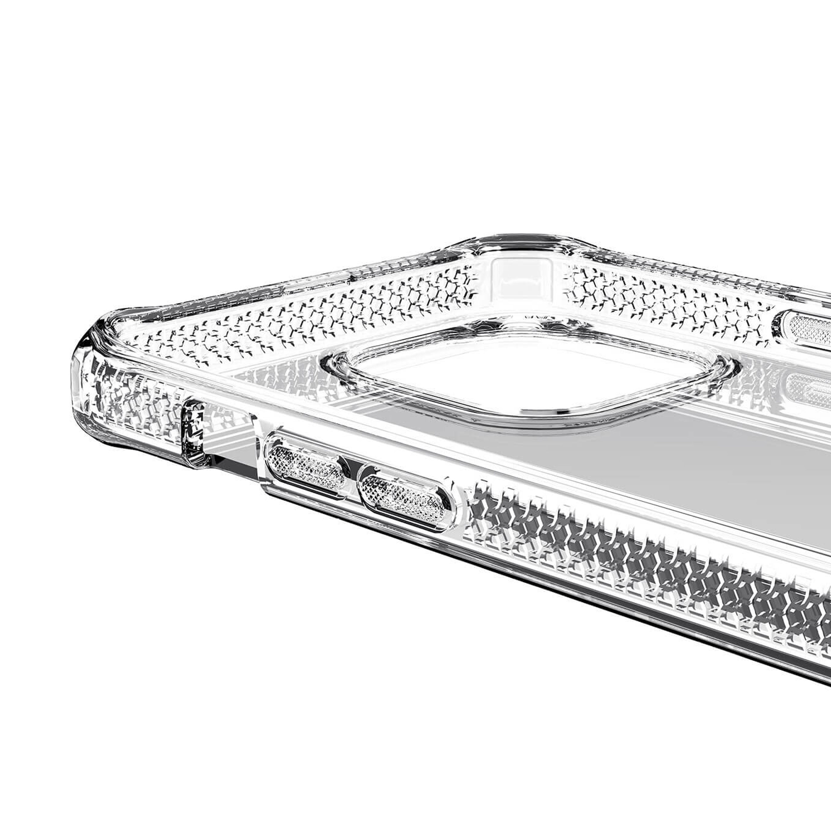 Picture of Apple iPhone 13 6.1 Case | ITSKINS SPECTRUM CLEAR ANTIMICROBIAL Certified Antishock Protection Case for iPhone 13 6.1 (Transparent)