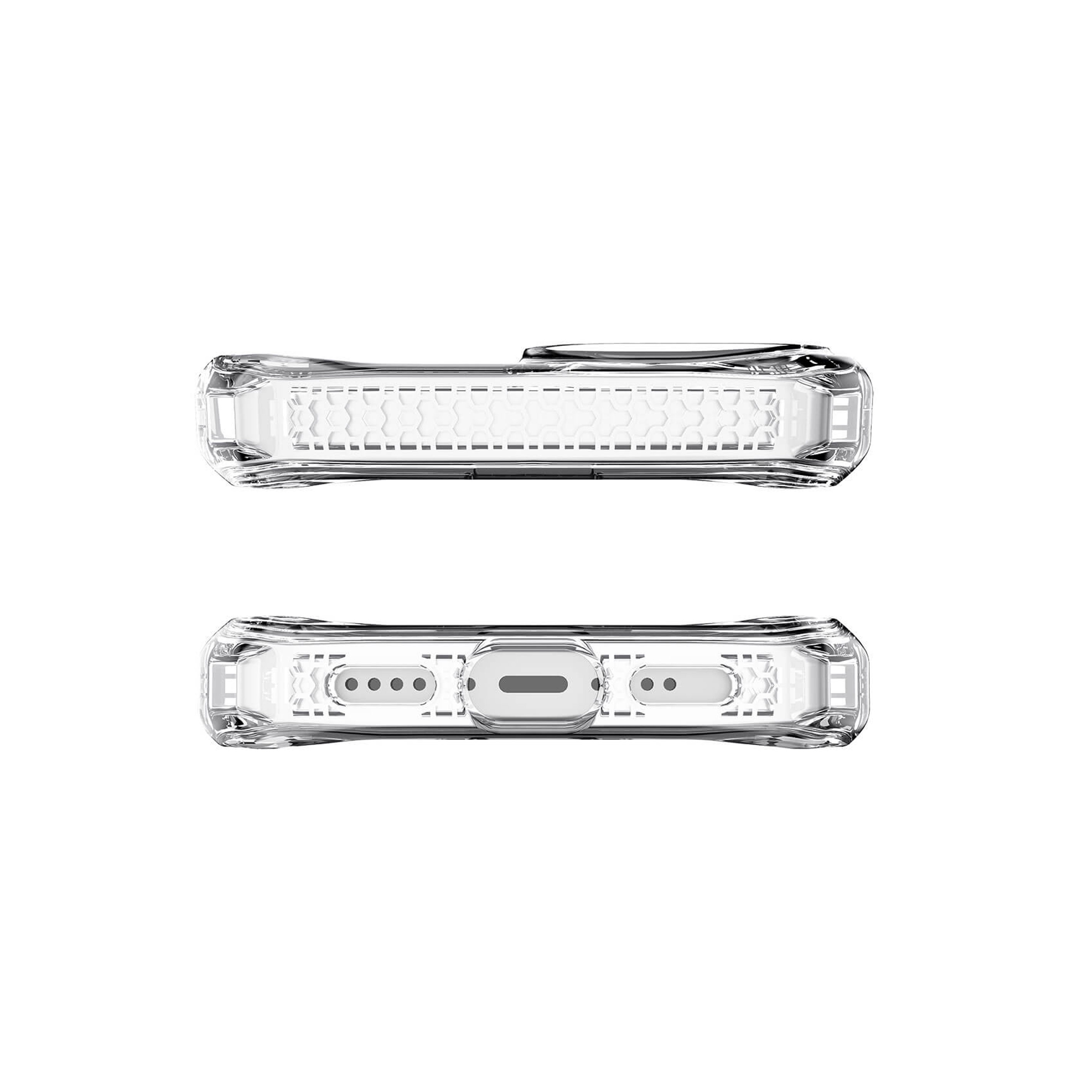 Picture of Apple iPhone 13 6.1 Case | ITSKINS SPECTRUM CLEAR ANTIMICROBIAL Certified Antishock Protection Case for iPhone 13 6.1 (Transparent)