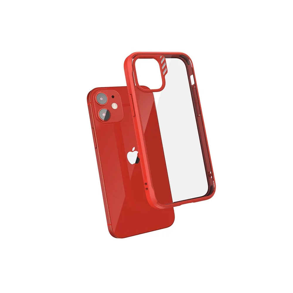 Picture of Apple iPhone 12 mini 5.4 Case | JTLEGEND Hybrid Cushion DX Drop Protection Case with Camera Lens Protection Raised Bezel Sound Enhancement Design Case for iPhone 12 Mini 5.4 (Red)