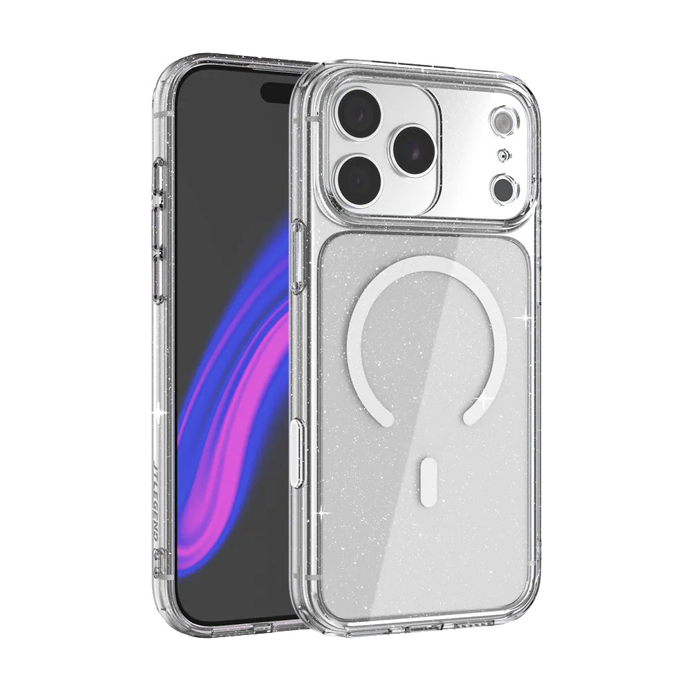 Picture of Apple iPhone 18 Pro Case | JTLEGEND Hybrid Cusion Glitter Mag Case for iPhone 18 Pro - Crystal