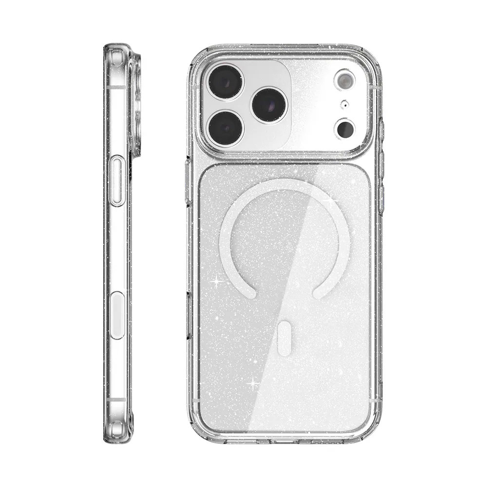 Picture of Apple iPhone 18 Pro Case | JTLEGEND Hybrid Cusion Glitter Mag Case for iPhone 18 Pro - Crystal