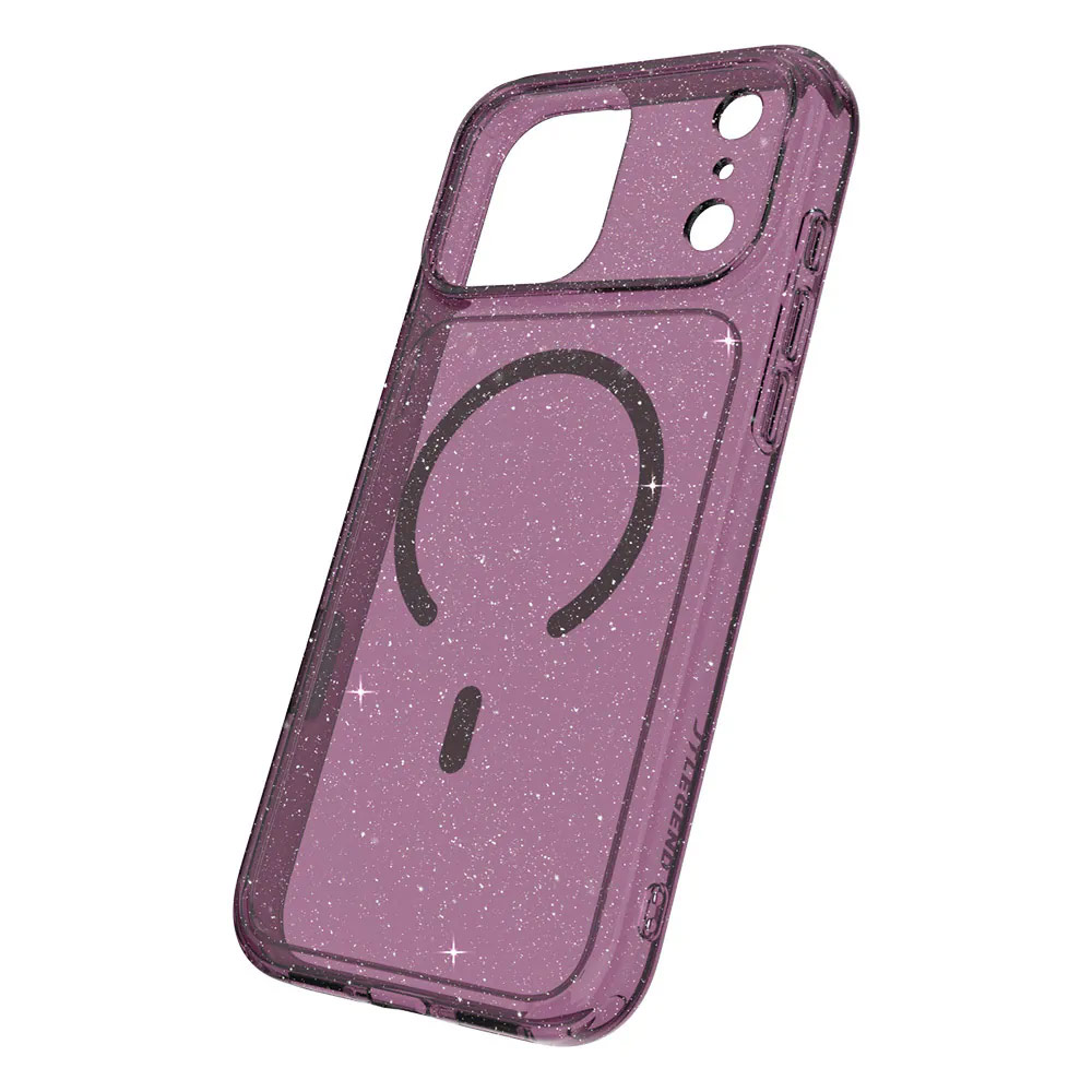 Picture of Apple iPhone 18 Pro Case | JTLEGEND Hybrid Cusion Glitter Mag Case for iPhone 18 Pro - Crystal Berry Wine