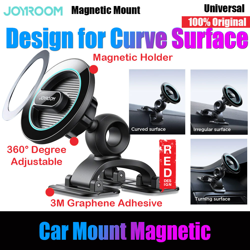 Picture of Joyroom Magnetic 360 Degree Adjustable Car Phone Mount Holder with 3 Base 3M Adhesive for Curve or Flat Surface Dashboard Desk (Black) Red Design- Red Design Cases, Red Design Covers, iPad Cases and a wide selection of Red Design Accessories in Malaysia, Sabah, Sarawak and Singapore 