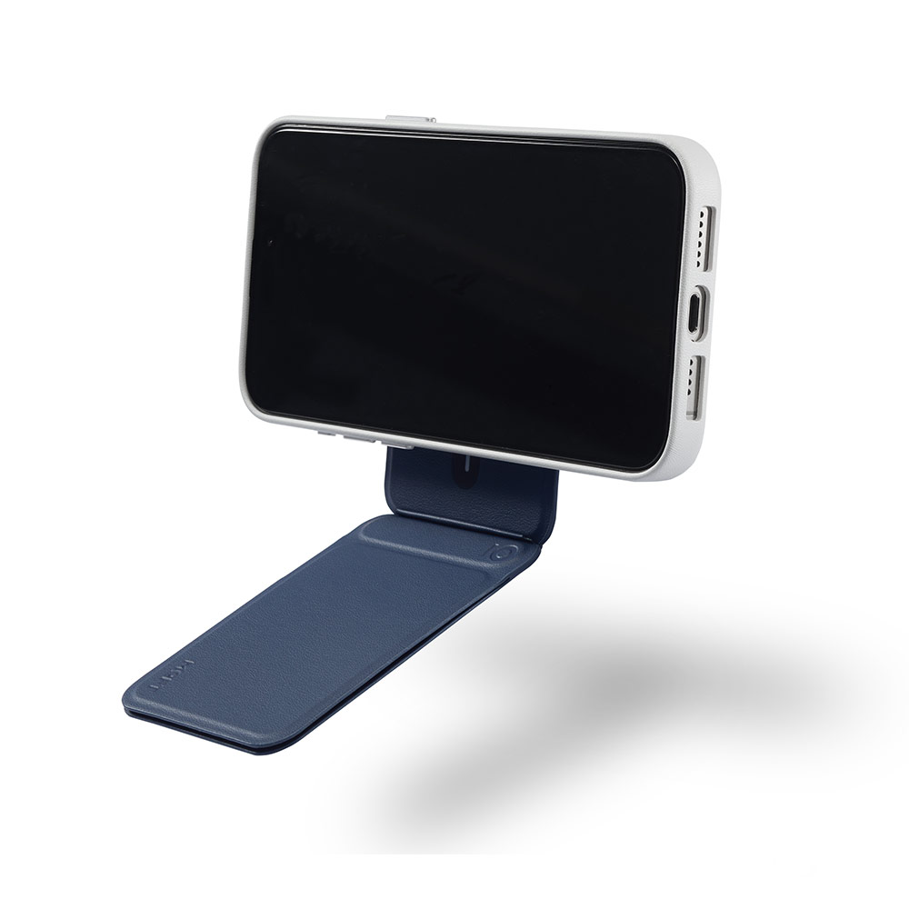 Picture of Apple iPhone 15 Pro 6.1  | MOFT MOVAS Snap Wallet Tripod Stand for iPhone 13 iPhone 14 Pro Max iPhone 15 Pro Max Card Holder Phone Stand (Navy Blue)