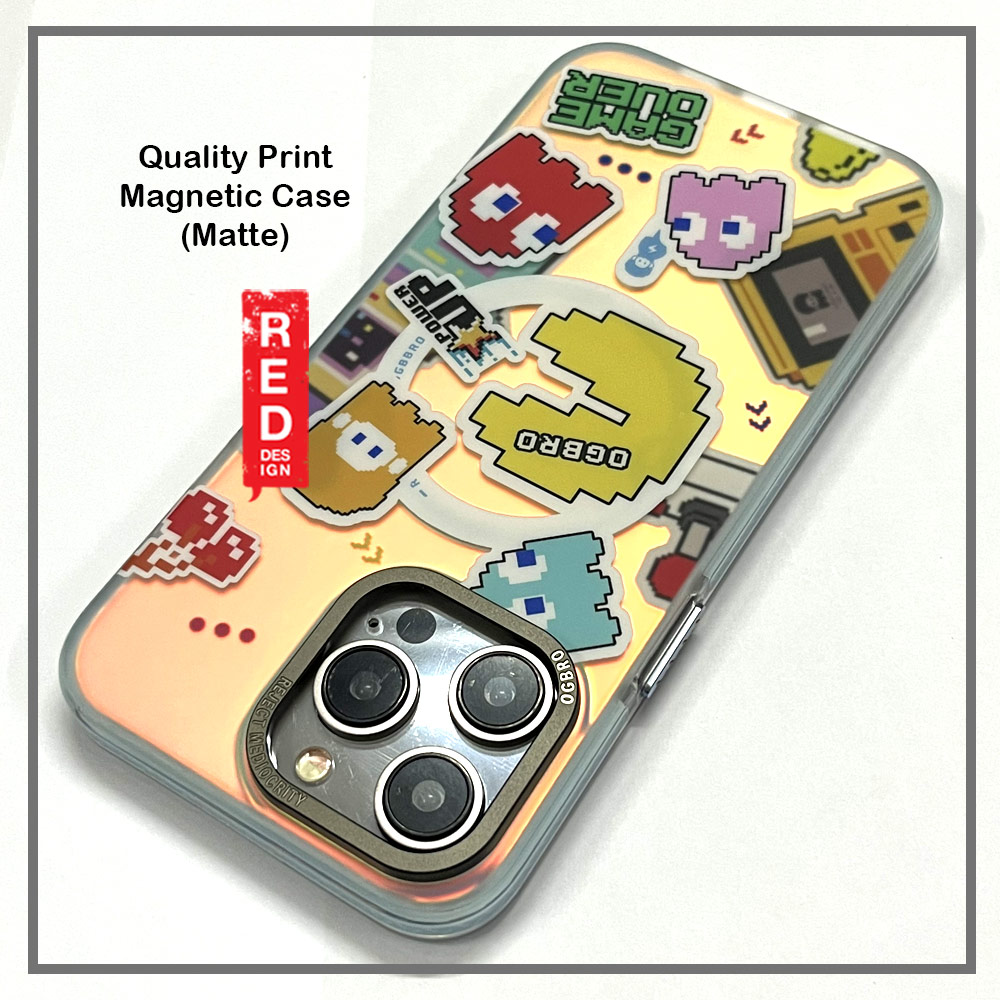 Picture of Apple iPhone 15 Pro 6.1 Case | OGBRO Creative Art Design Magnetic Drop Protection Case with Aluminum Lens Frame Protection for iPhone 15 Pro 6.1 (Gamer Game Over)