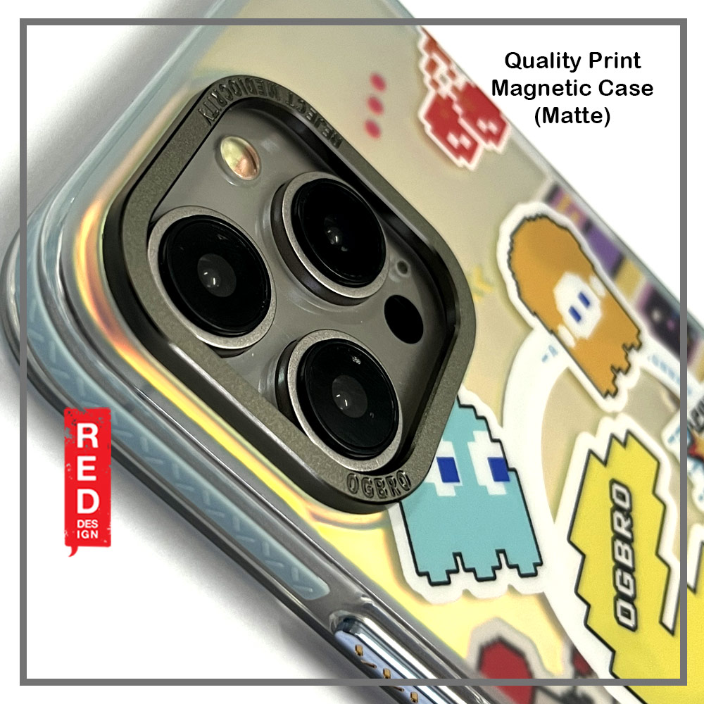 Picture of Apple iPhone 15 Pro 6.1 Case | OGBRO Creative Art Design Magnetic Drop Protection Case with Aluminum Lens Frame Protection for iPhone 15 Pro 6.1 (Gamer Game Over)