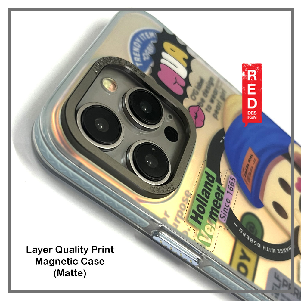 Picture of Apple iPhone 15 Pro Max 6.7 Case | OGBRO Creative Art Design Magnetic Drop Protection Case with Aluminum Lens Frame Protection for iPhone 15 Pro Max 6.7 (Wow)