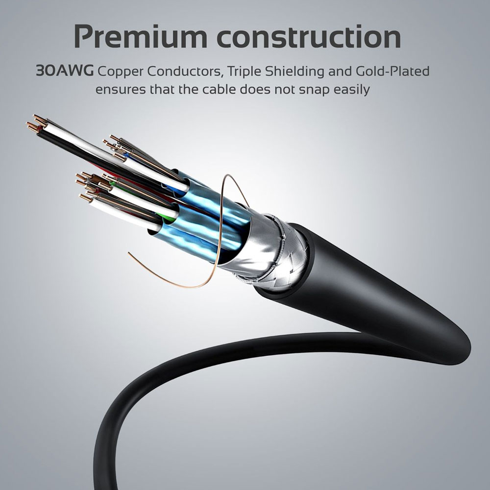 Picture of Promate 4K HDMI Cable High-Speed 1.5 Meter HDMI Cable with 24K Gold Plated Connector and Ethernet 3D Video Support for HDTV Projectors Computers LED TV and Game consoles 150cm ProLink4K2-150