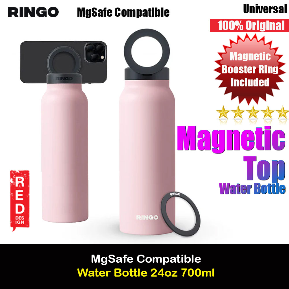 Picture of Ringo Stainless Steel Water Bottle with Magnetic Magsafe Compatible Lid 24oz 700 ml BPA Free (Pink) Red Design- Red Design Cases, Red Design Covers, iPad Cases and a wide selection of Red Design Accessories in Malaysia, Sabah, Sarawak and Singapore 