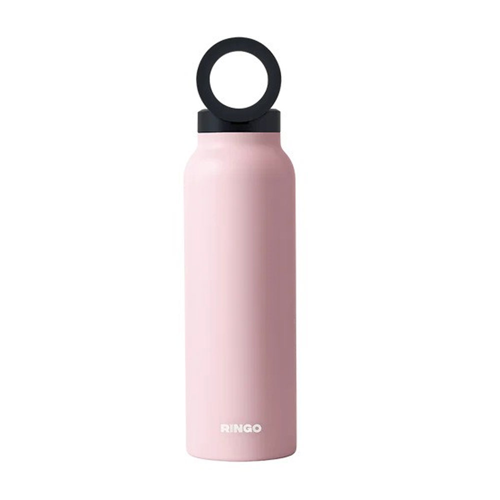 Picture of Ringo Stainless Steel Water Bottle with Magnetic Magsafe Compatible Lid 24oz 700 ml BPA Free (Pink)