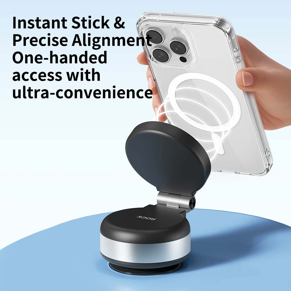 Picture of Rock Magnetic Car Holder Car Mount Phone Holder with Eletric Strong Suction for Windscreen and Dashboard