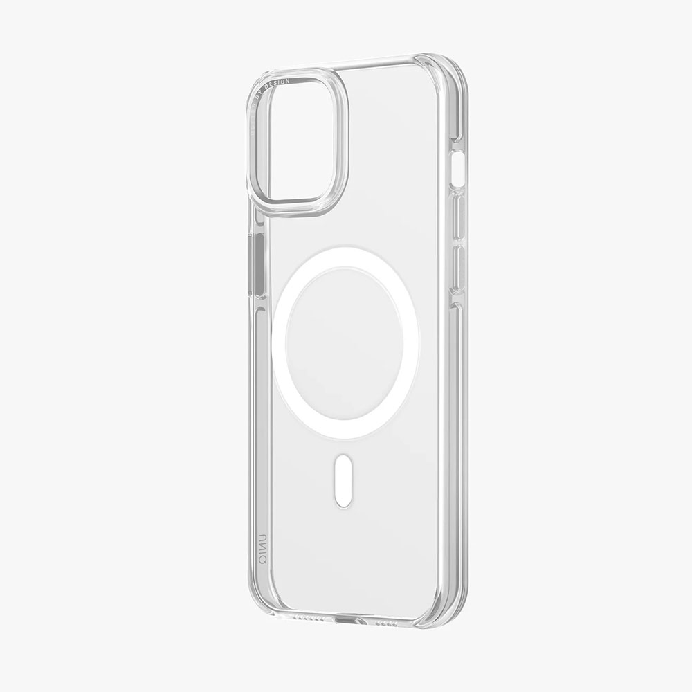 Picture of Apple iPhone 15 Pro Max 6.7 Case | Uniq Calio Aluminum Lens Frame Magnetic Drop Protection Case Casing for iPhone 15 Pro Max 6.7 (Clear)