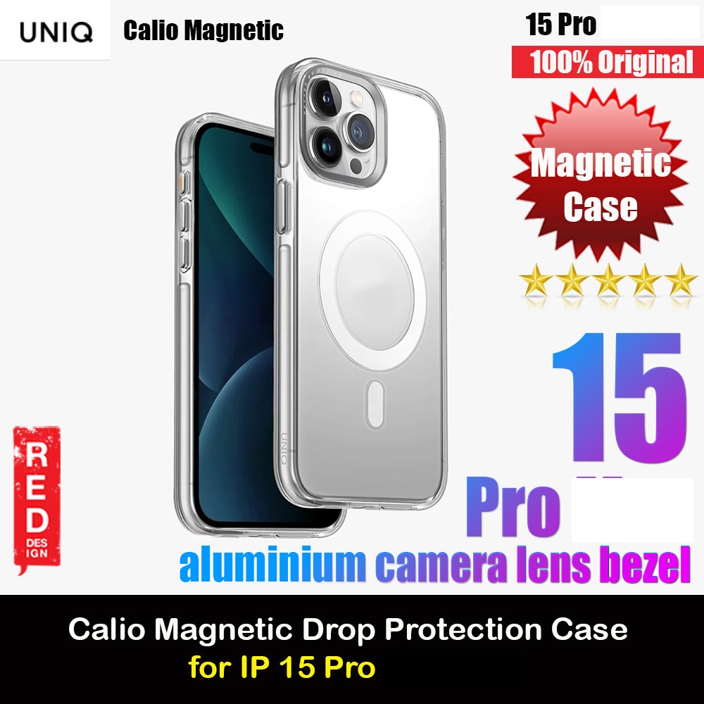 Picture of Uniq Calio Aluminum Lens Frame Magnetic Drop Protection Case Casing for iPhone 15 Pro 6.1 (Clear) Apple iPhone 15 Pro 6.1- Apple iPhone 15 Pro 6.1 Cases, Apple iPhone 15 Pro 6.1 Covers, iPad Cases and a wide selection of Apple iPhone 15 Pro 6.1 Accessories in Malaysia, Sabah, Sarawak and Singapore 