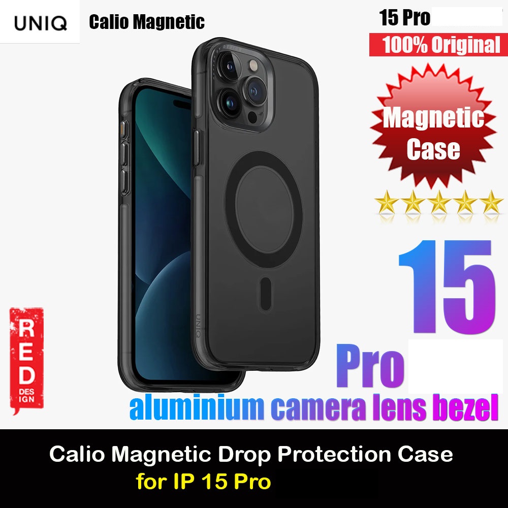 Picture of Uniq Calio Aluminum Lens Frame Magnetic Drop Protection Case Casing for iPhone 15 Pro 6.1 (smoke) Apple iPhone 15 Pro 6.1- Apple iPhone 15 Pro 6.1 Cases, Apple iPhone 15 Pro 6.1 Covers, iPad Cases and a wide selection of Apple iPhone 15 Pro 6.1 Accessories in Malaysia, Sabah, Sarawak and Singapore 