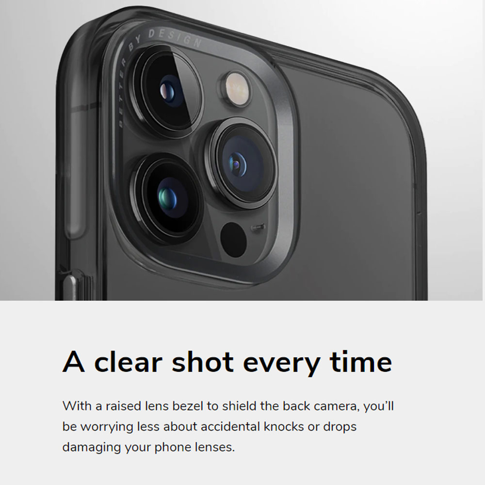 Picture of Apple iPhone 15 Pro Max 6.7 Case | Uniq Calio Aluminum Lens Frame Magnetic Drop Protection Case Casing for iPhone 15 Pro Max 6.7 (Clear)