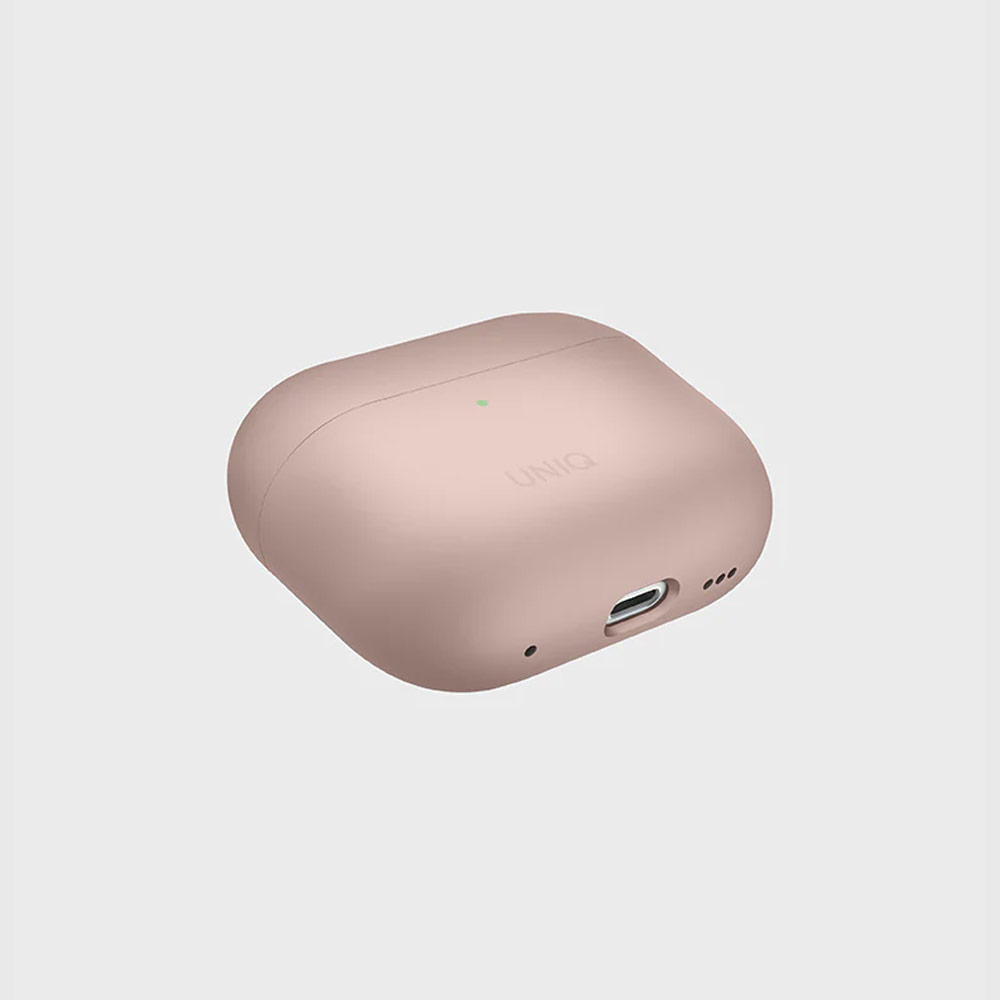 Picture of Apple Airpods Pro 2 Case | Uniq Lino Liquid Silicone Protective Hard Case with Strap for Apple Airpods Pro 2 (Pink)