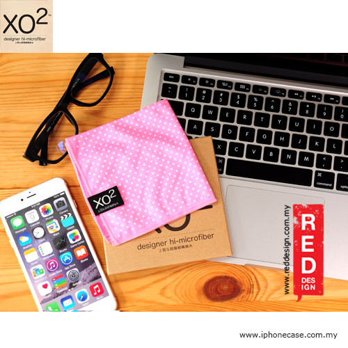 Picture of XO2 Design Hi-Microfiber for iPad Camera Laptop Eye Glasses Handkerchief - Firty Polka Dot Pink