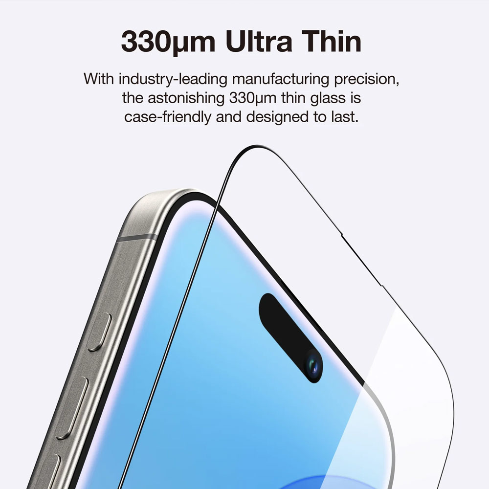 Picture of Apple iPhone 16 6.1  | Amazingthing Radix Supreme Fully Covered Tempered Glass for iPhone 16 6.1 (Ultra Clear)