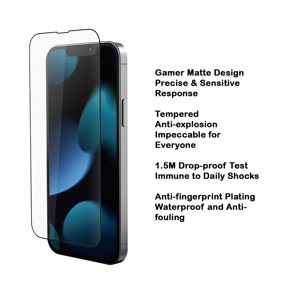 Picture of Apple iPhone 13 6.1  | AMAZINGThing 2.75D Radix Fully Covered Tempered Glass for iPhone 13 iPhone 13 Pro 6.1 (Matte)