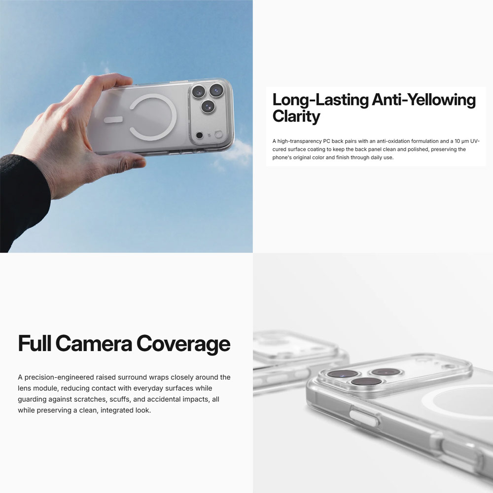 Picture of Apple iPhone 18 Pro Case | Amazingthing MINIMAL LensGuard Clarity Full Camera Cover Magnetic Charging X-CUSHION PRO 8 Case for iPhone 18 Pro - Blue